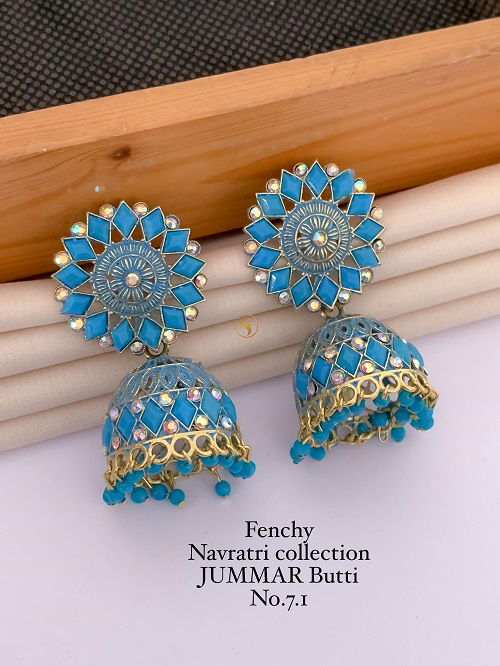 5 Fancy Designer Navratri Special Earring Kansar Jummar Wholesale Price In Surat	